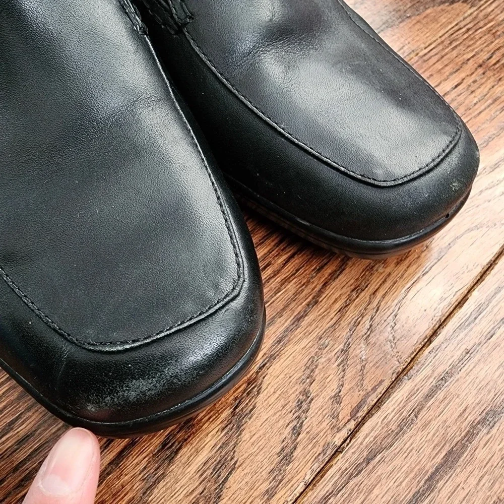 Rockport Wedge Loafers Women 7M Black Professional Comfort Office Wear Durable